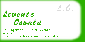 levente oswald business card
